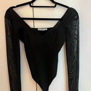 Black long sleeve bodysuit